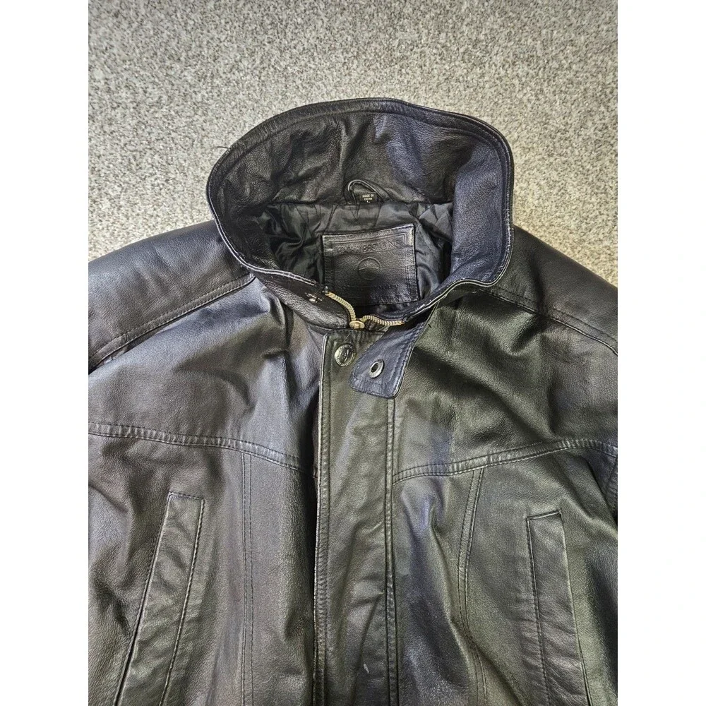 Vintage Expression Contemporary Men’s Leather‎ Jacket SZ L Black Great Condition